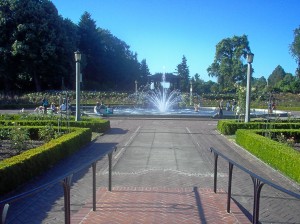 Fountain at Peninsula Park Rose Garden